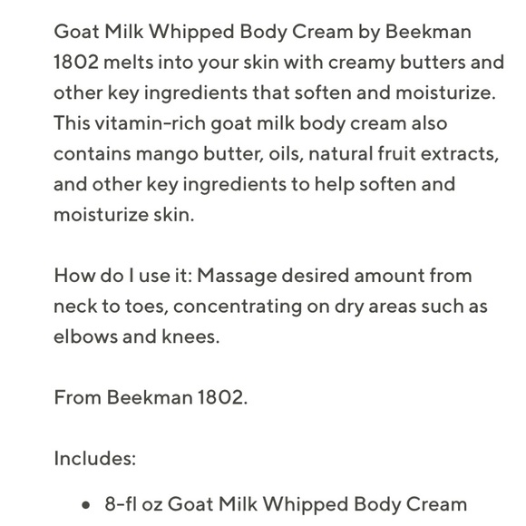 Beekman whipped body cream in fig leaf - Picture 2 of 8